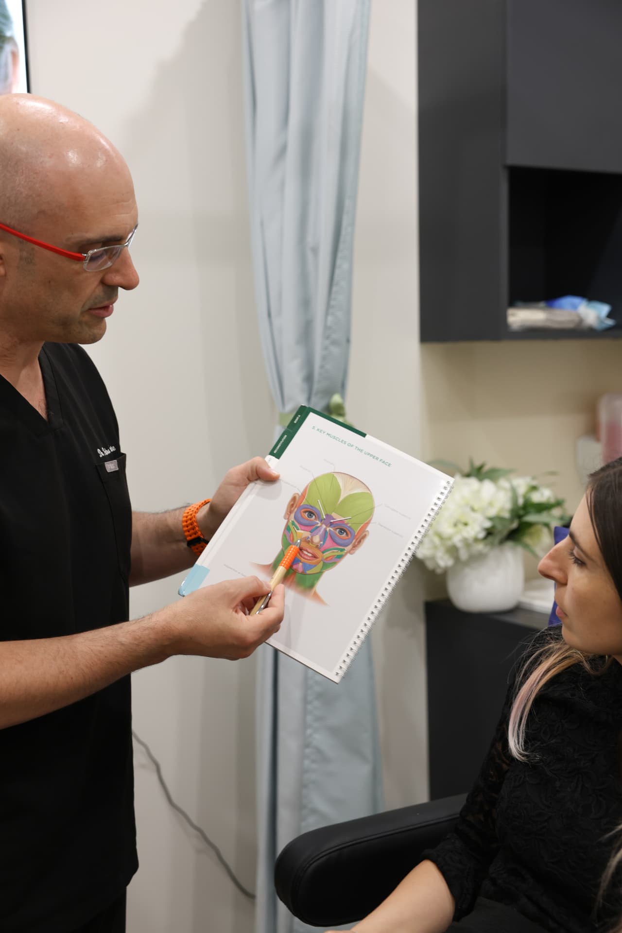 Clinician performing a skin diagnostic at The Skin Wellness Hub